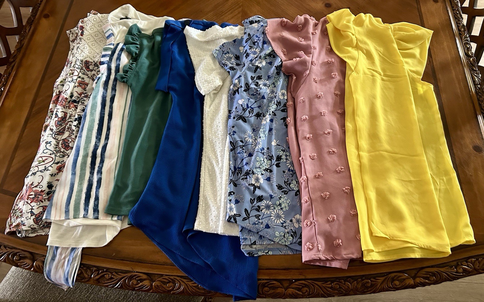 Lot Of 8 Womens Nice Dress Shirts, Various Brands. Sz L, PXL, To XL. See Pics.