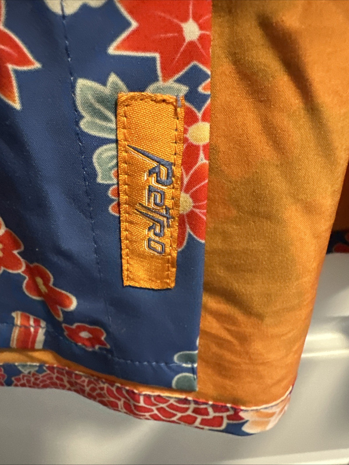 Retro Rifle Shirt Mens 2XL Blue Button Up Romeo Hawaiian