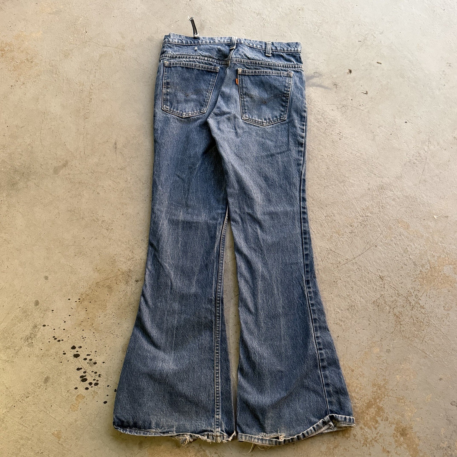 Vintage Orange Tab 70s Levi’s flared boot cut jeans Carzy true