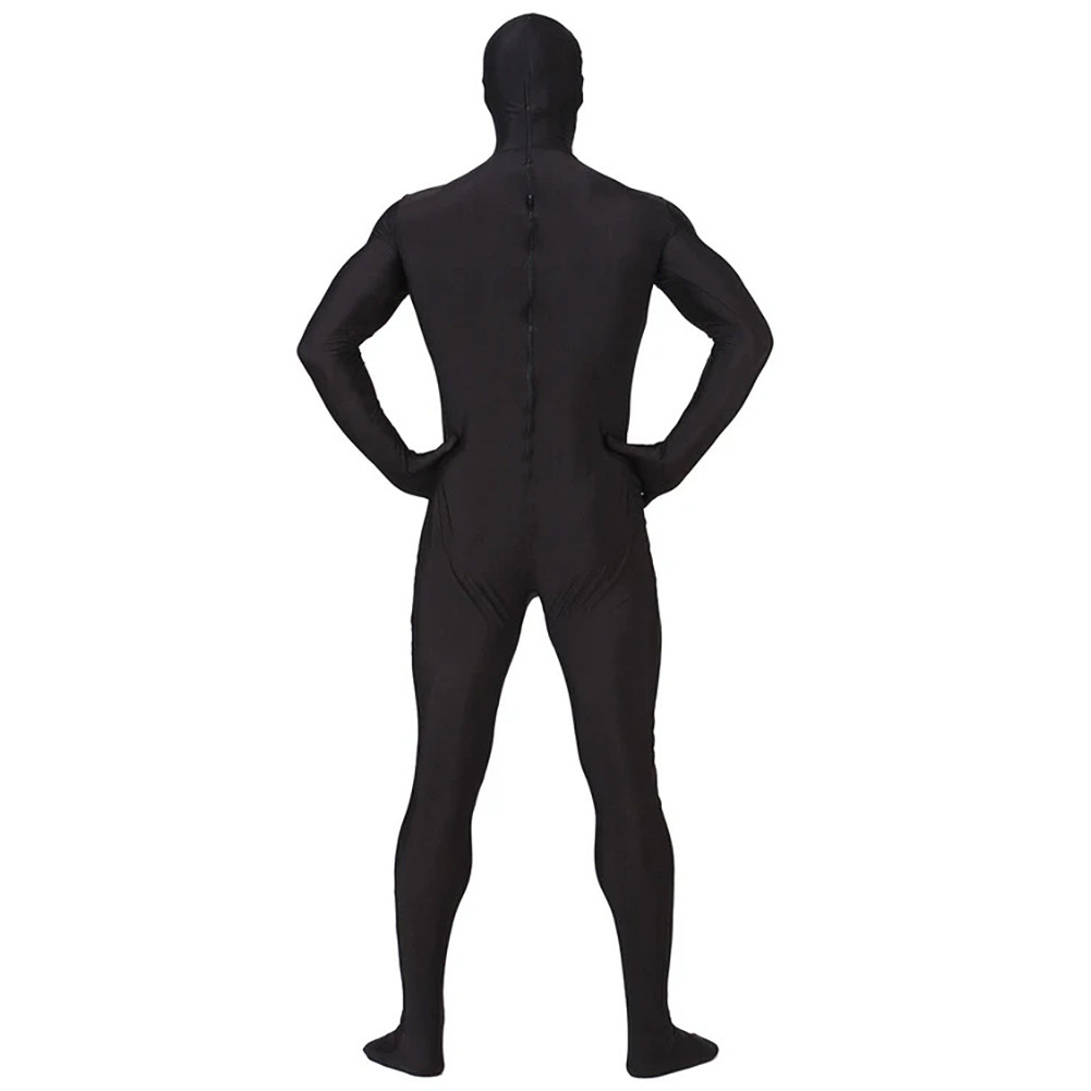 AltSkin ZENTAI SUIT – FULL BODY COSTUME – BLACK ZIPPERED STRETCH SUIT (9 Sizes!)