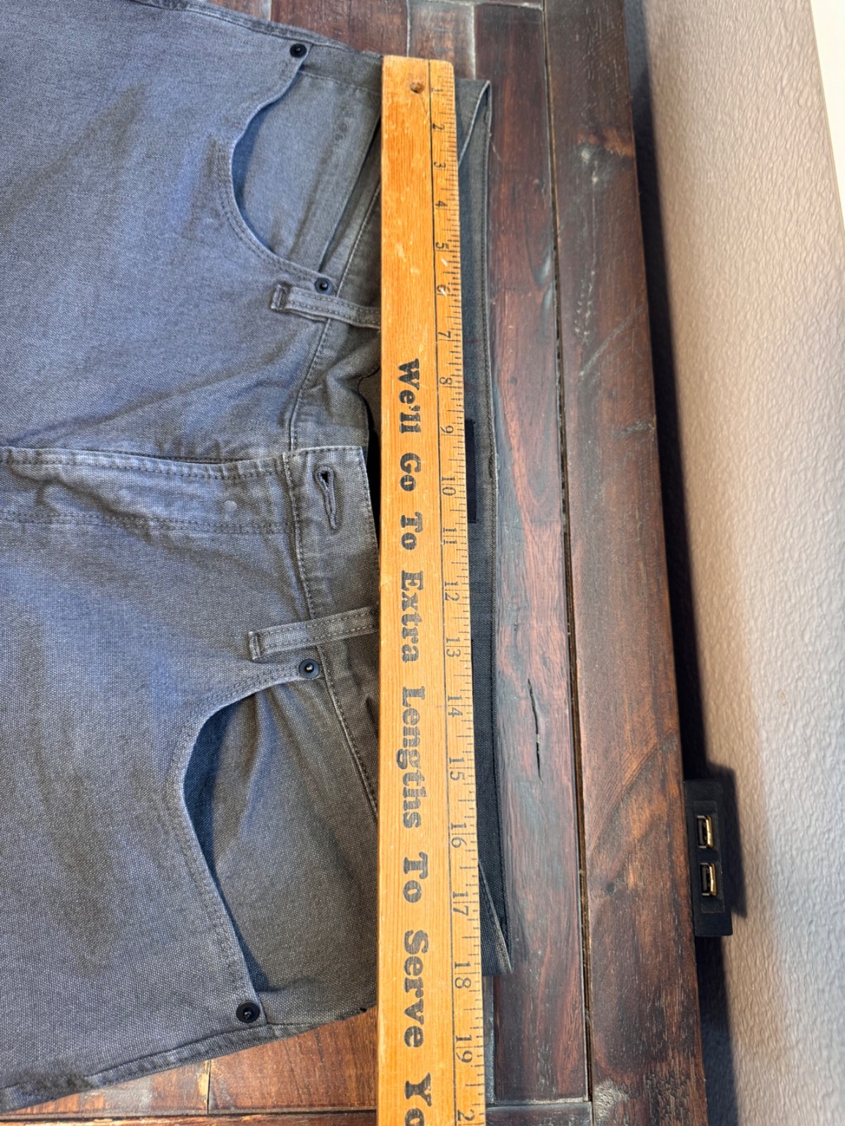 Proof Rover Pants Mens 36×32 Gray Canvas Huckberry Stretch Hiking Outdoors