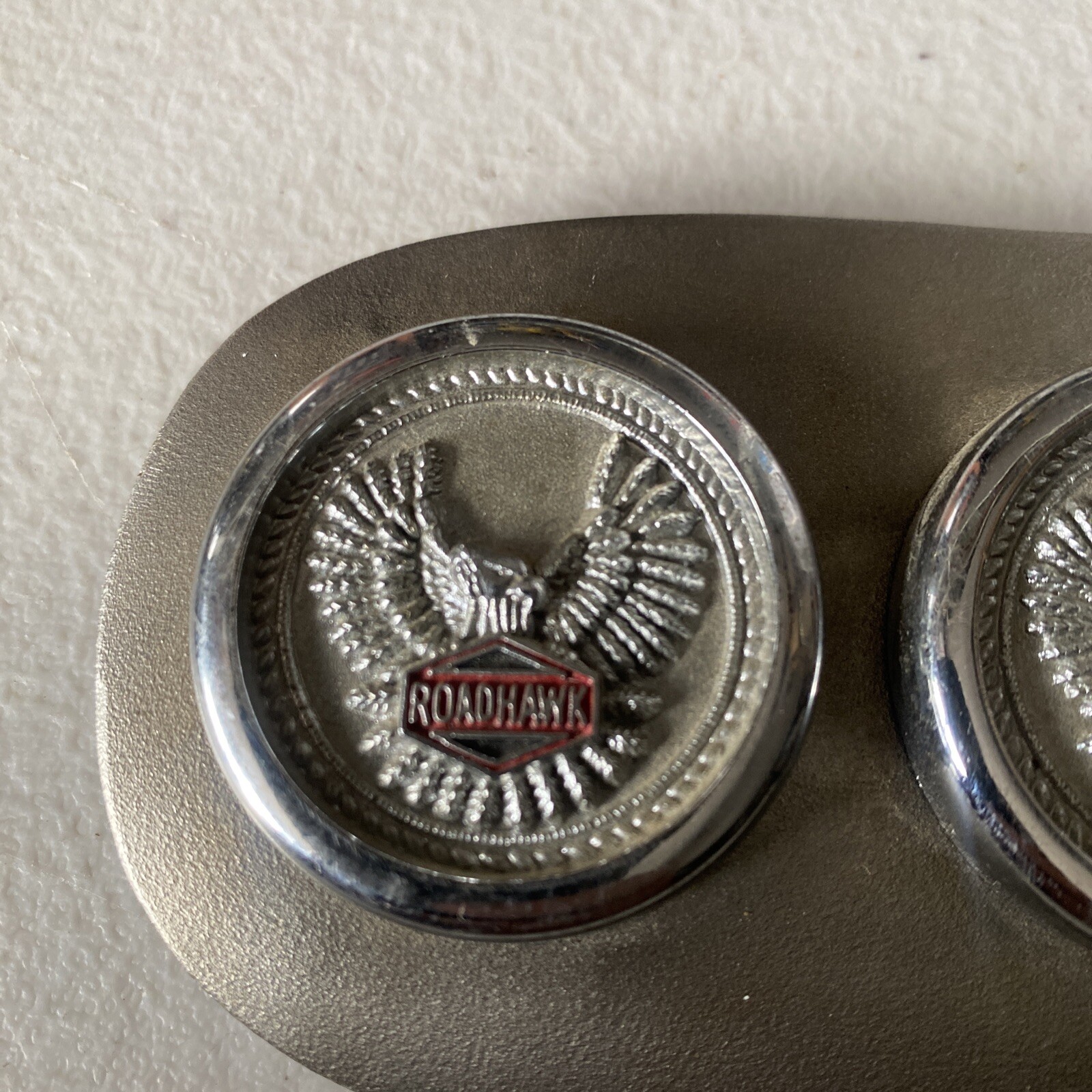 ROADHAWK SILVERPLATED GRIP BELT BUCKLE (OH8)
