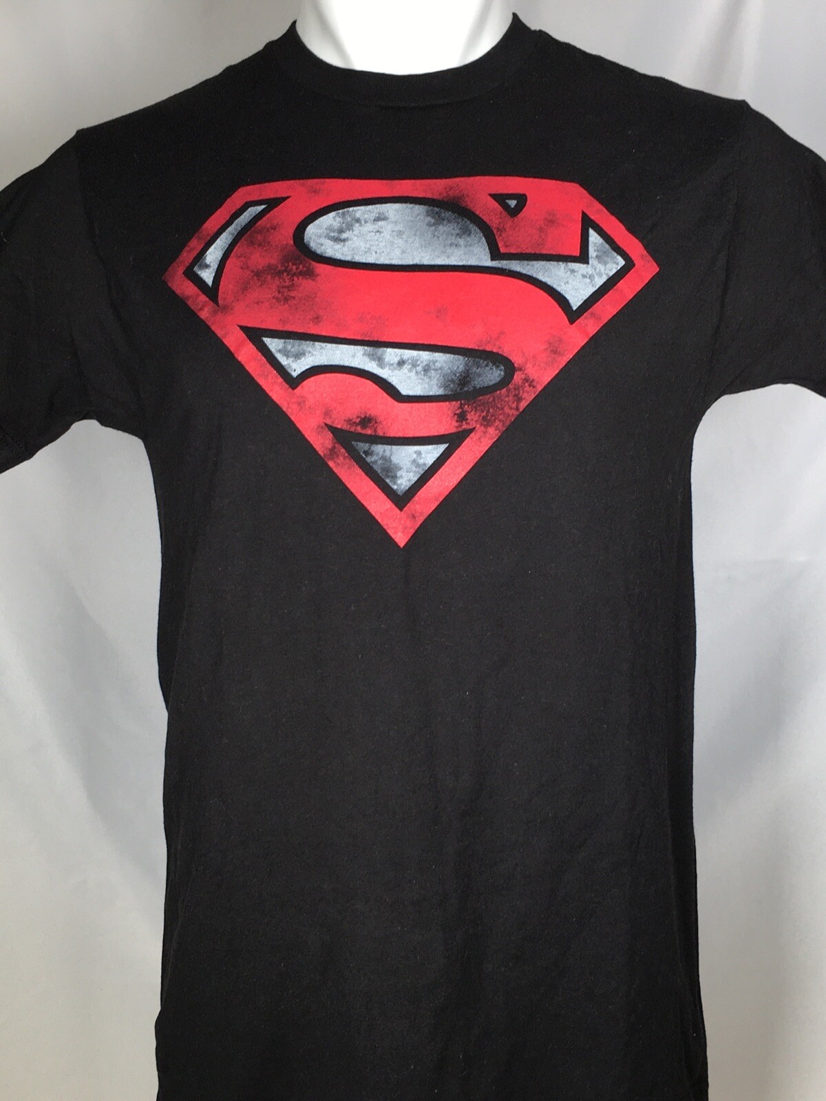 Superman Logo DC Comics Justice League Black T-Shirt Men’s SMALL