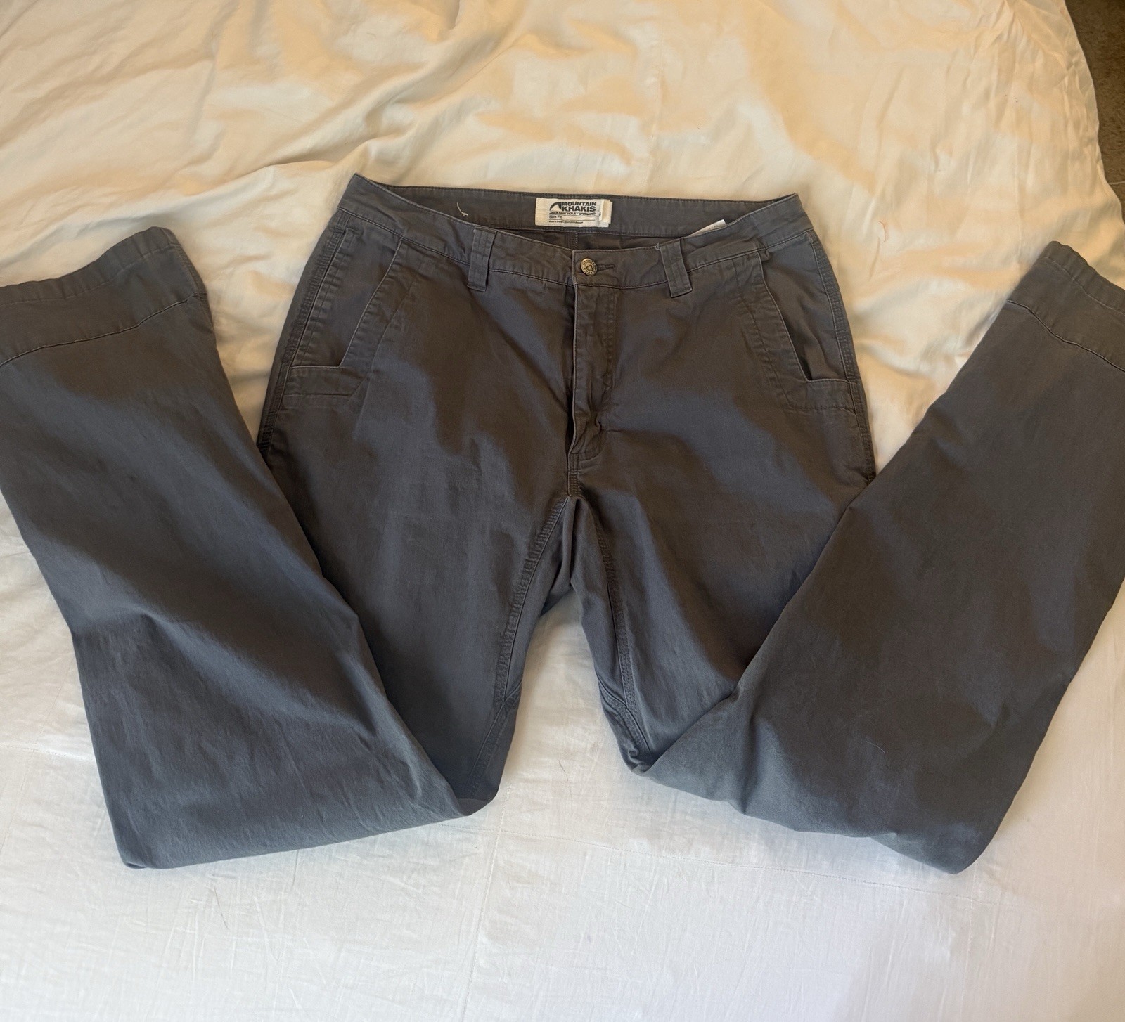 Mountain Khakis Slim Fit Blue/grey Hiking/work Pants 35×34 (35×32)