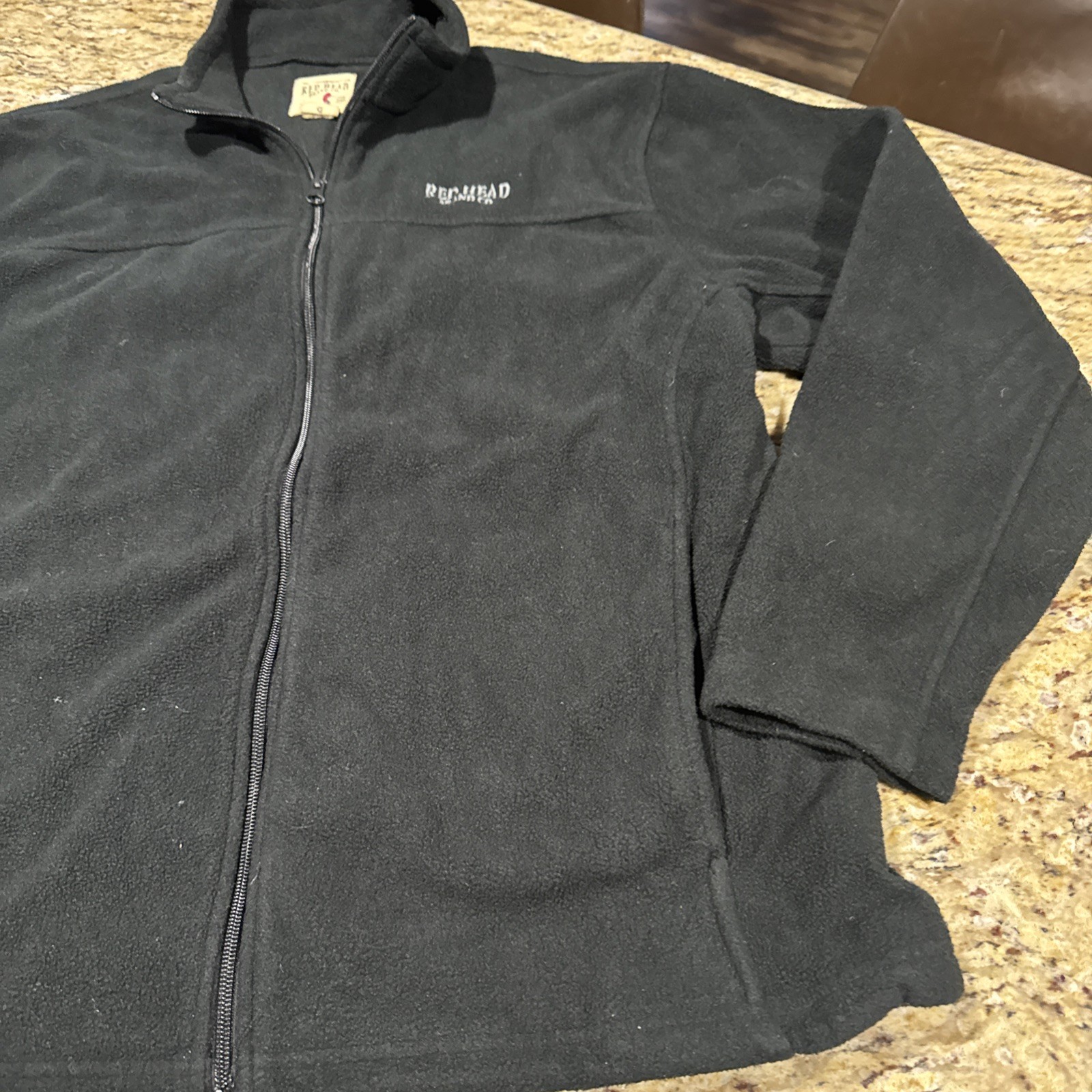 Redhead Jacket Mens Large Fleece Zip Up Black Great Condition. See Pictures.