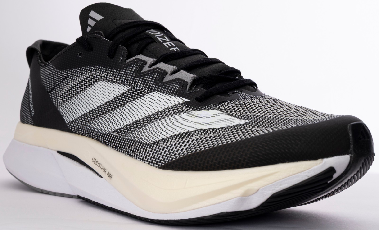 adidas Adizero Boston 12 Running Shoes Men’s Size 9 Black White Carbon ID4234