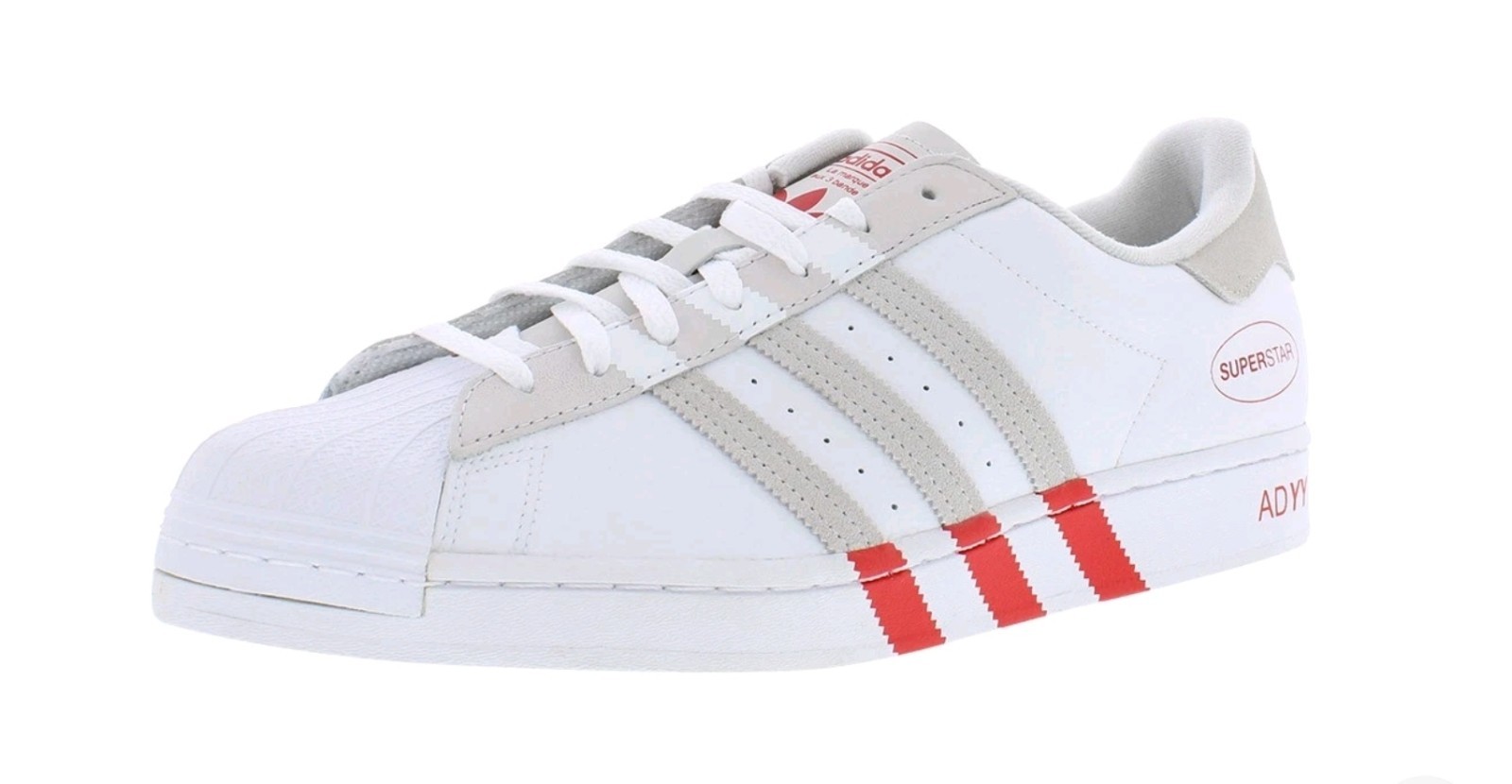 Adidas Superstar Men Casual Retro Skate Shoe White Red Trainer Athletic Sneaker
