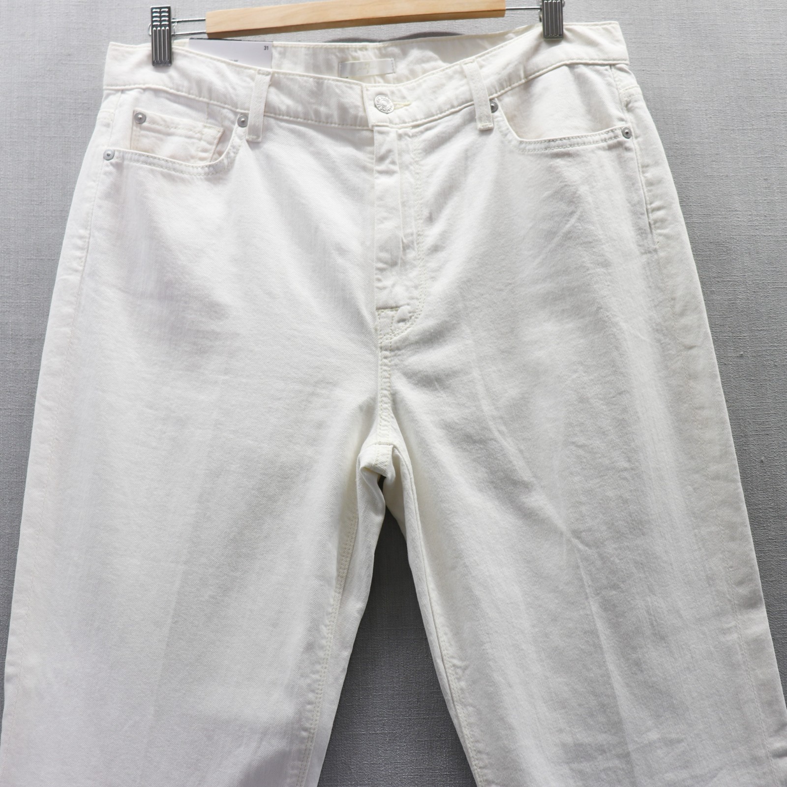 7 For All Mankind Ginger Wide Leg Trouser Jeans White 31