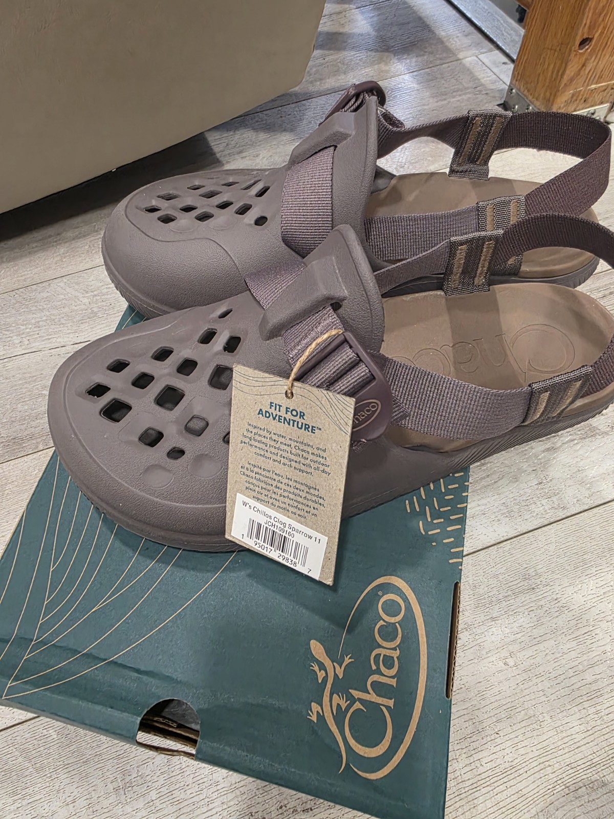Chaco Chillos Clog Womens Sparrow Purple Slip On Sandals Shoes NIB size 11