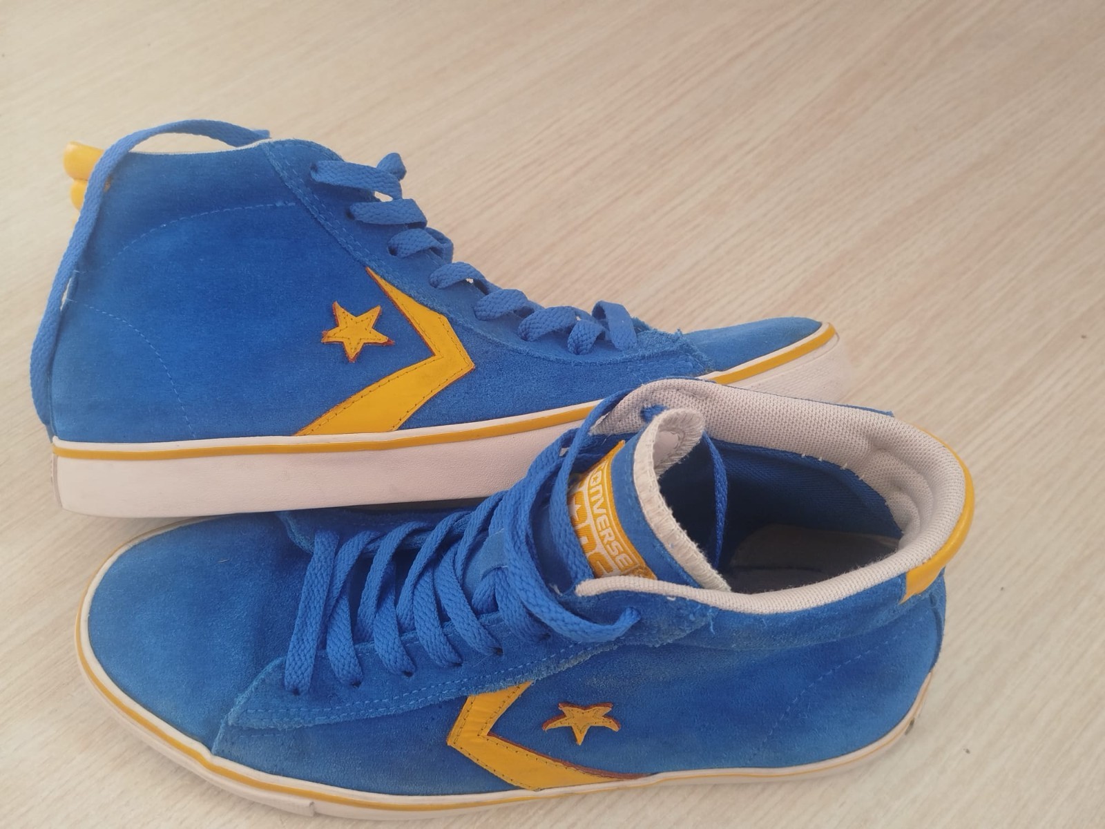 Converse Cons Pro Leather Vintage Suede High Top Sneakers Blue Men’s 8 Women’s 9