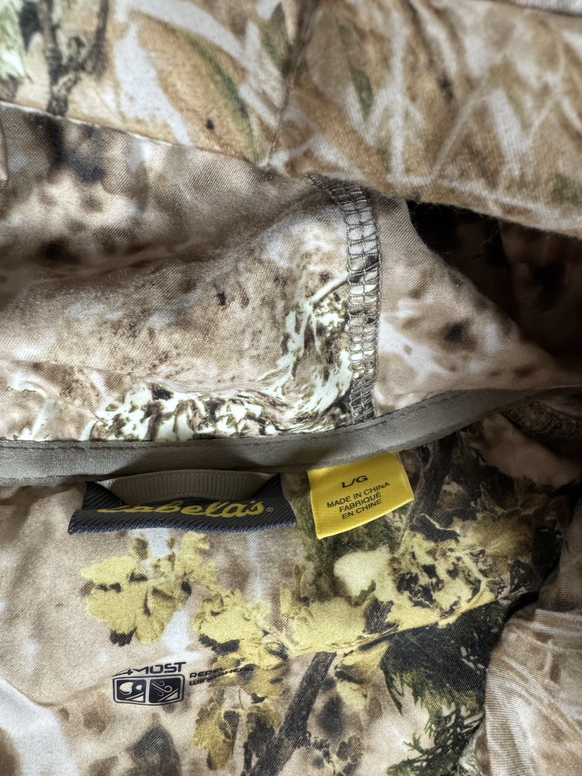 Cabela’s Jacket Realtree Hooded Full Zip Hunting Thinsulate Featherless Men’s L