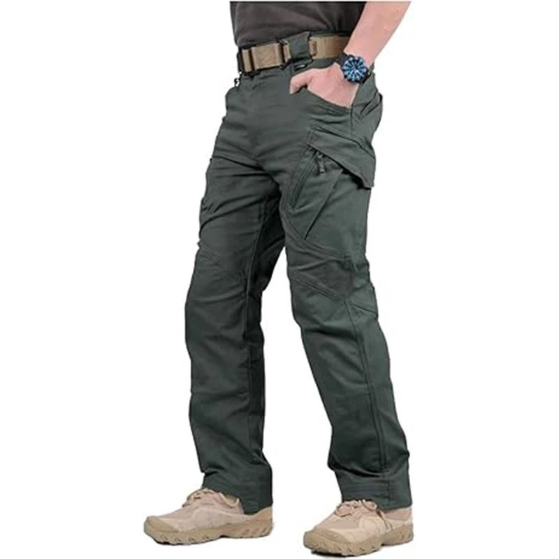 Mens Cargo Pants Work Combat Pants Outdoor Hiking Waterproof Trousers Tactical