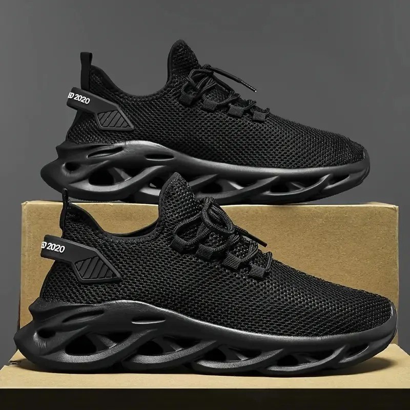 Men’s Breathable Running Shoes Lightweight Walking Sneakers Casual Gym Athletic
