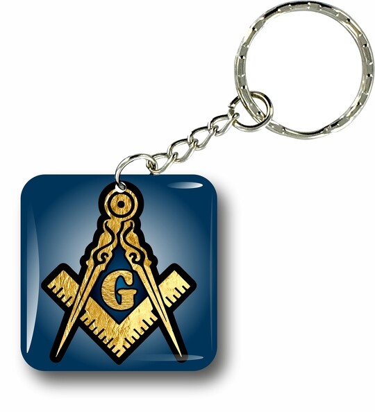 Keychain key ring keyring car motorcycle biker masonic emblem freemason sword