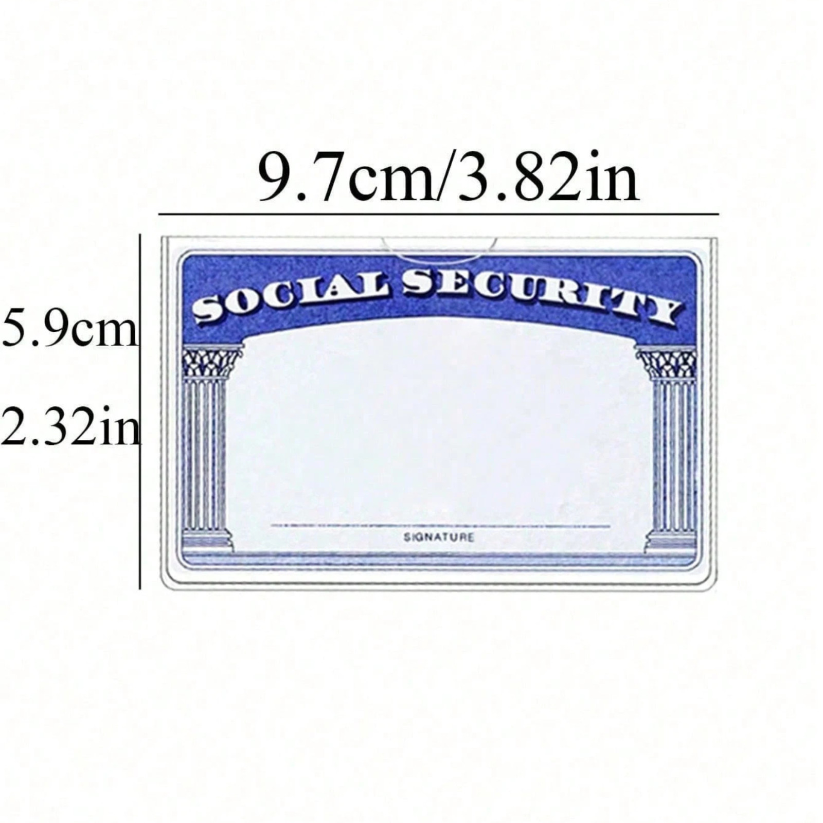 20Pcs Transparent Card Holder PVC Sleeve Waterproof ID Credit SSN Card Protector