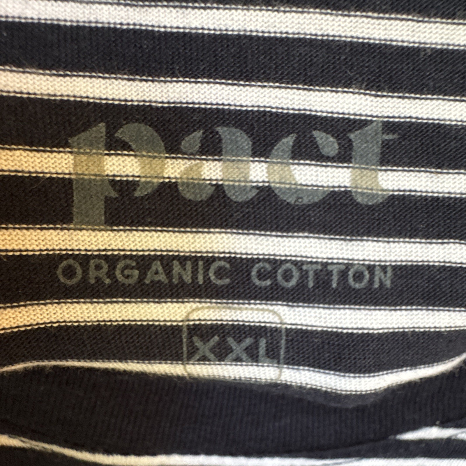 Pact Women’s Striped Crew Neck Organic Cotton T-Shirt Navy/White 2X