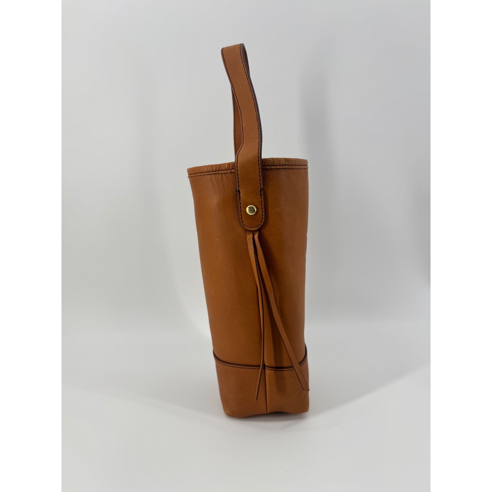 HOBO Tan Leather Small Bucket Bag