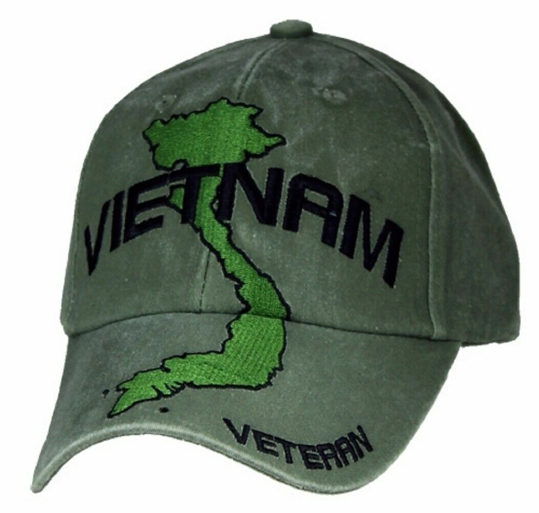 NEW Vietnam Veteran Baseball cap hat. OD Green. 6516.