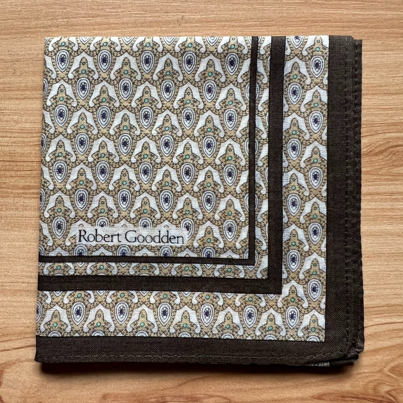 VINTAGE HANDKERCHIEF MEN’S SOLID PATTERNED POCKET SQUARE COTTON 18″ B0285