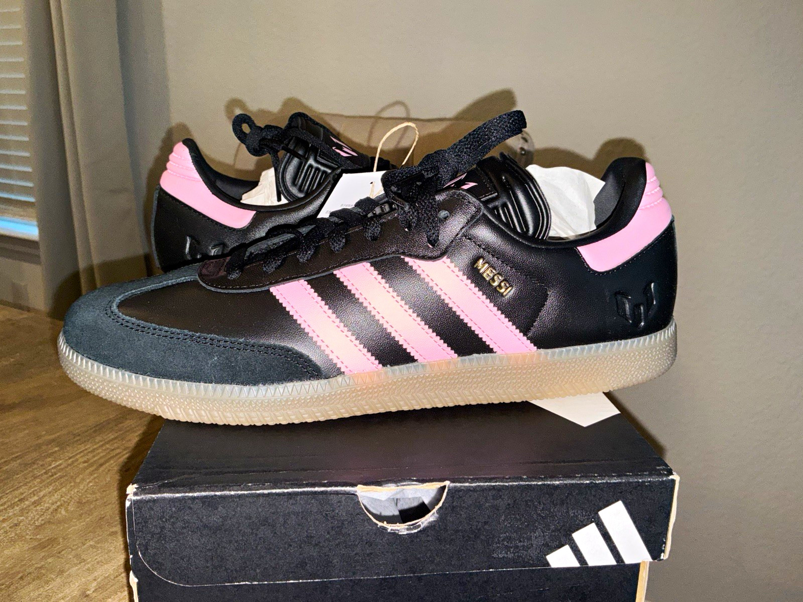adidas Lionel Messi x Samba Leather Sneakers JP7845 Size 10 Men