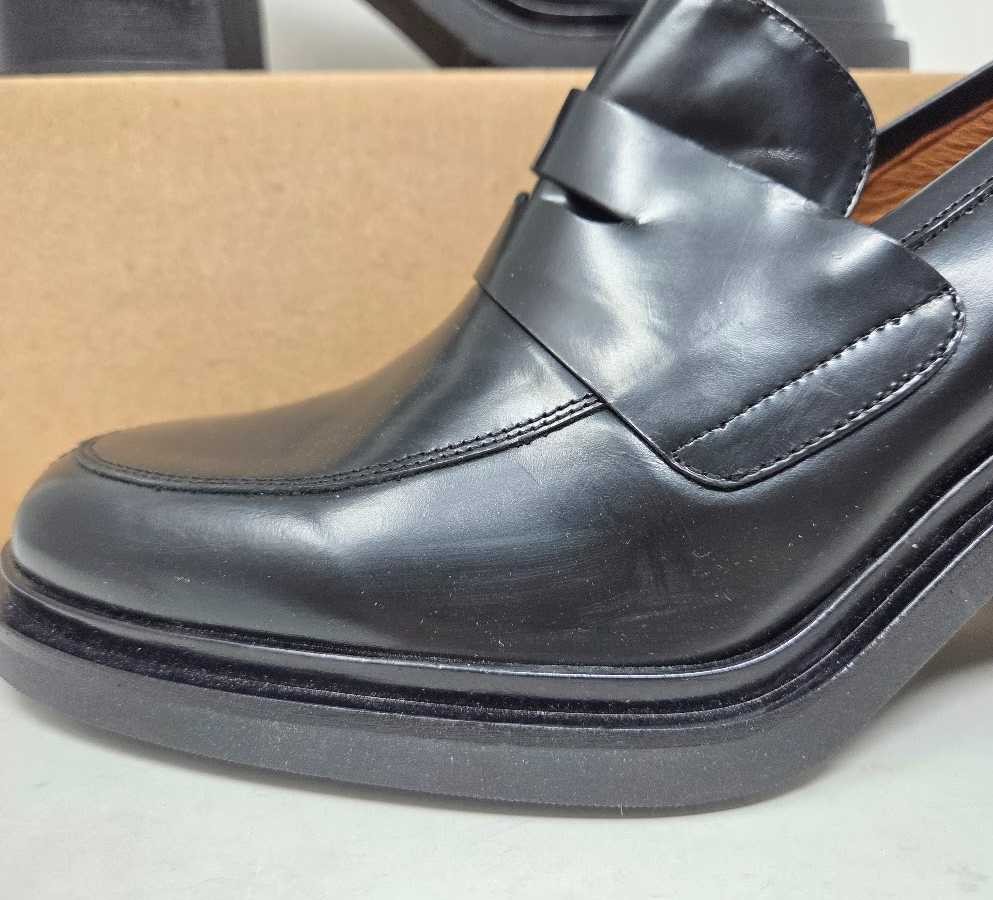 EU 40 (US 9-9.5) Anthropologie x Maeve block heeled loafers in black