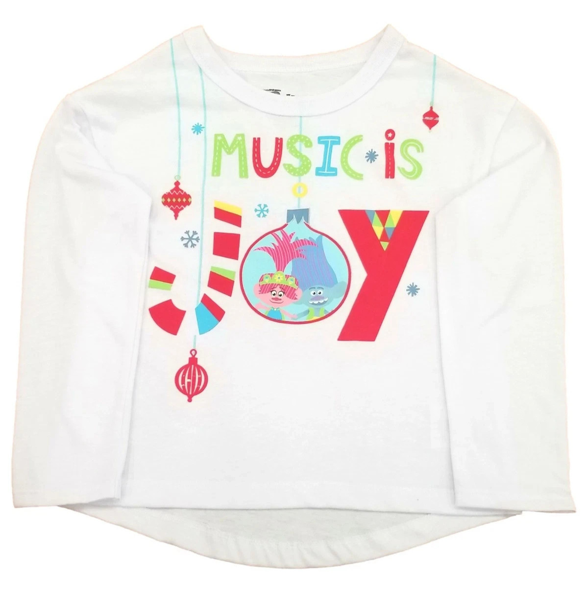 Trolls World Tour Toddler Girls Size 5T “Music is Joy” Holiday Christmas T-Shirt
