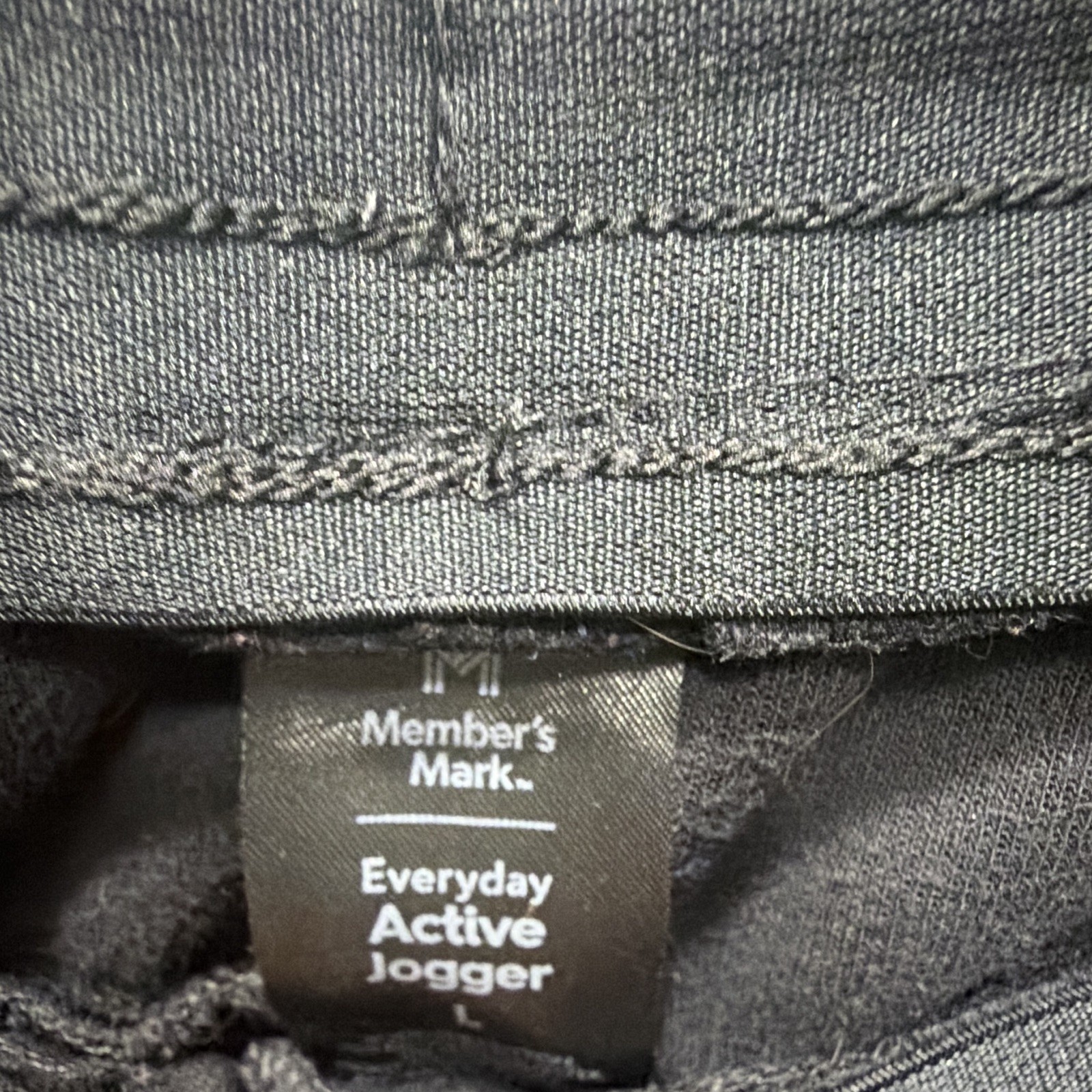 Member’s Mark Everyday Active Jogger Women’s Black Pants L Drawstring Pockets