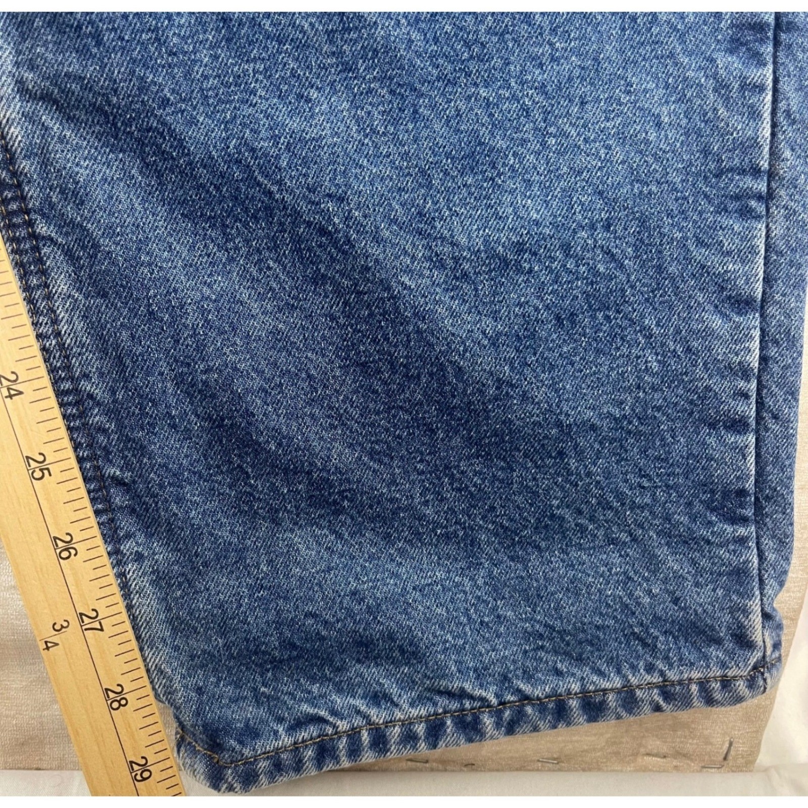 Carhartt B172 DST Flannel Lined Relaxed Fit Denim Jeans Mens 42×32 Blue Dark