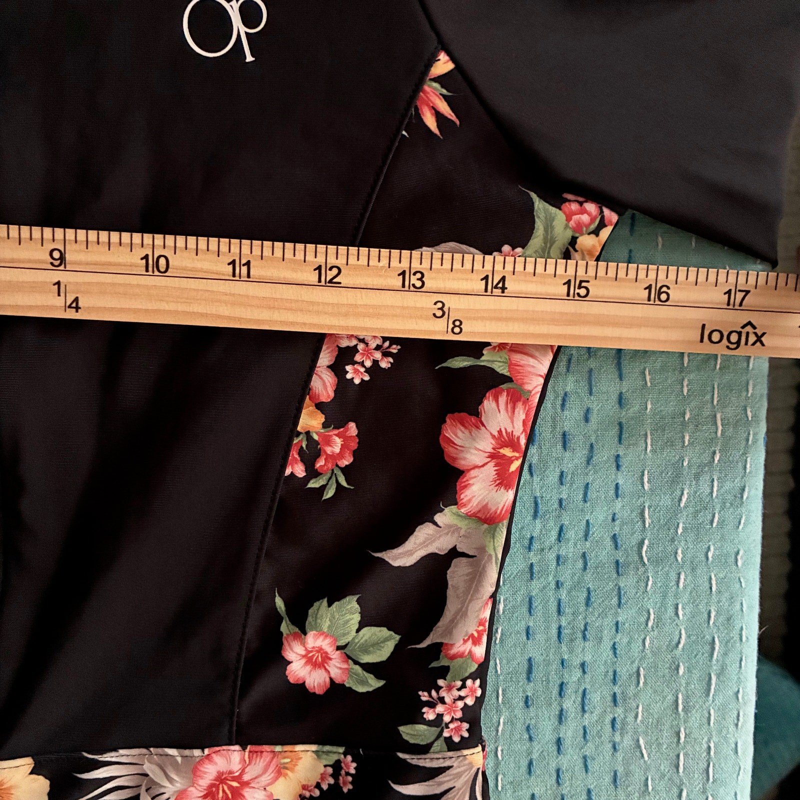 OP Ocean Pacific Floral Surf Suit One Piece Swimsuit Long Sleeve Women’s L NWT