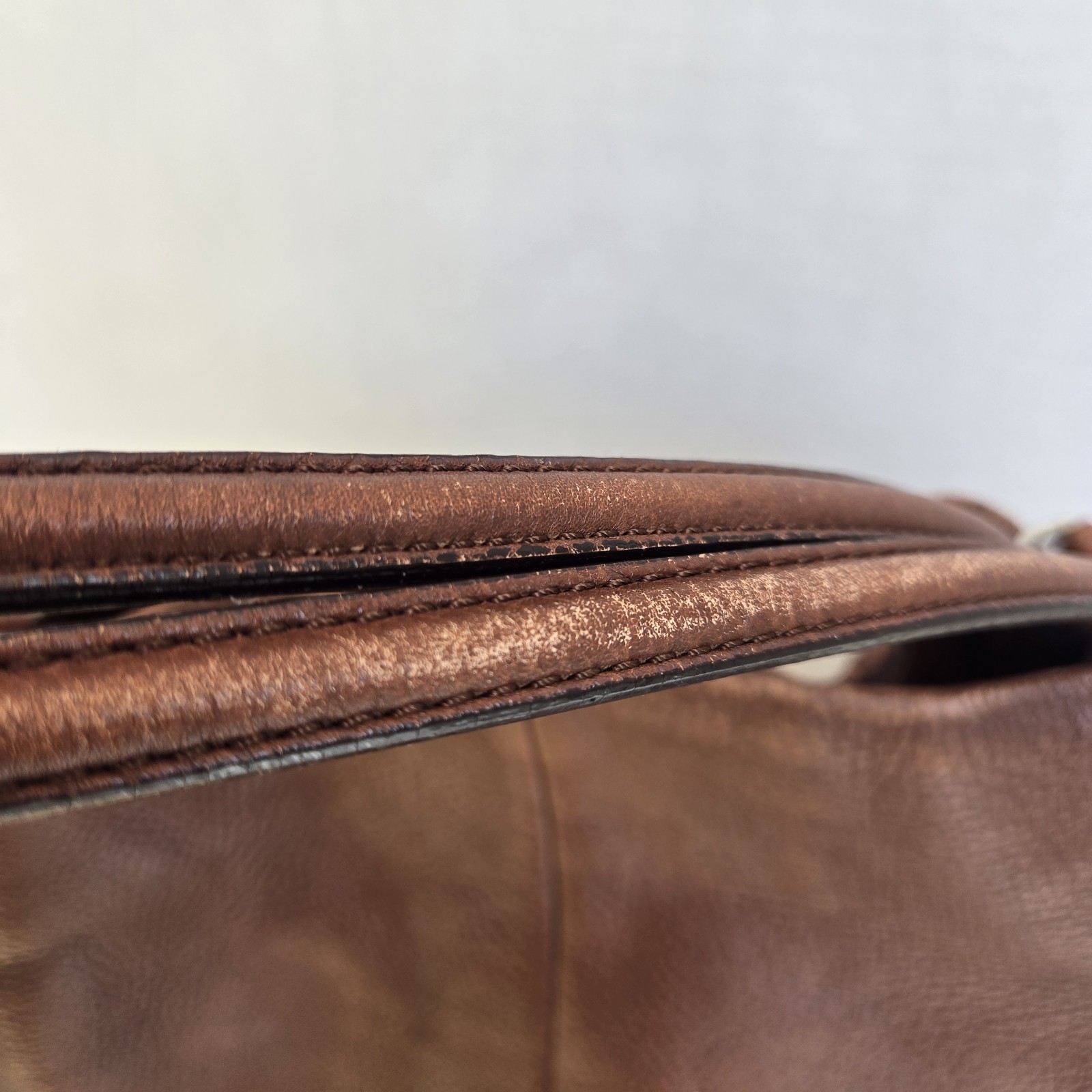Coach Madison Phoebe Pebbled Leather Hobo Brown Shoulder Bag Purse H1376-26224