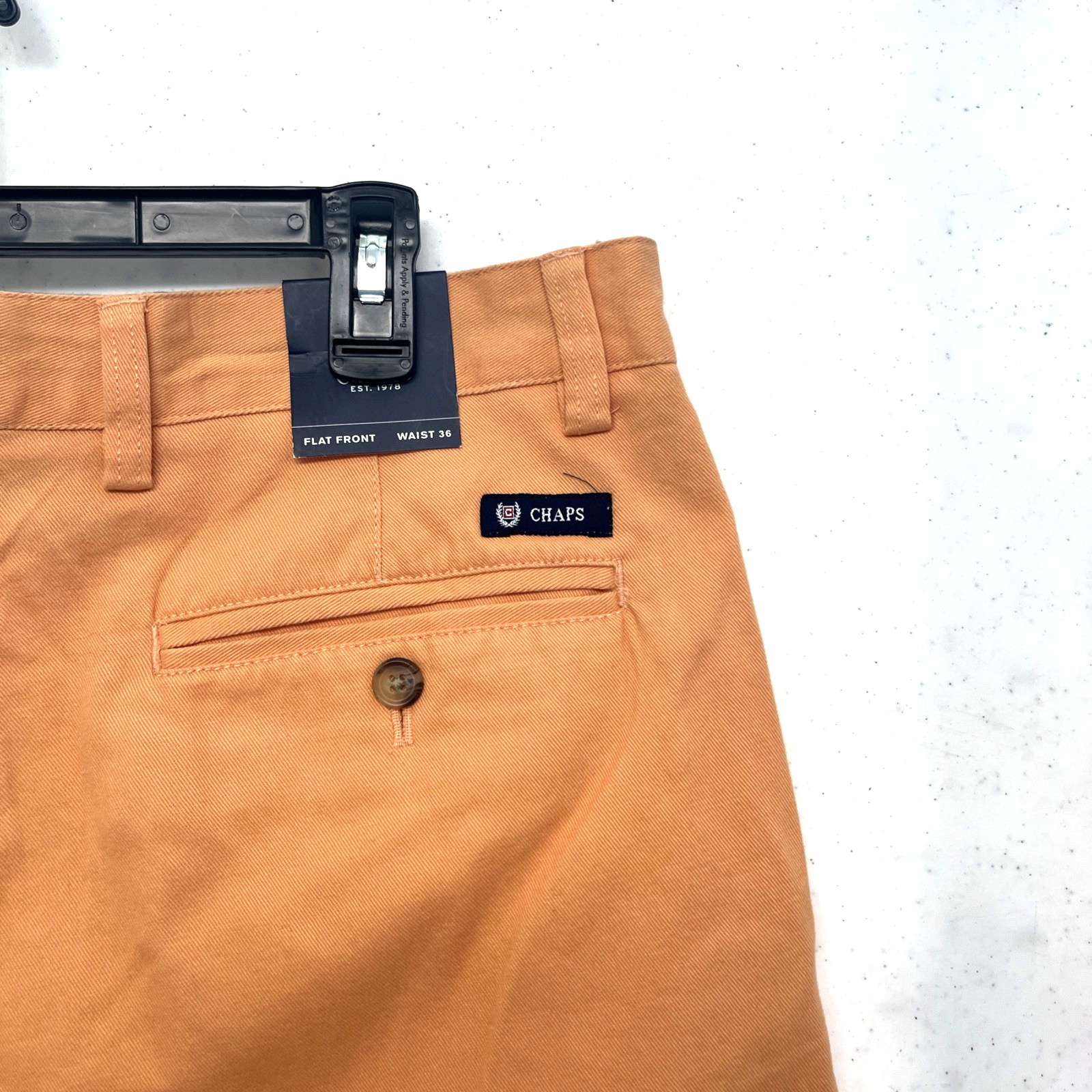 Chaps Men’s Shorts 36 Orange Knee Length 4 Pockets 9 Inch Inseam New With Tags