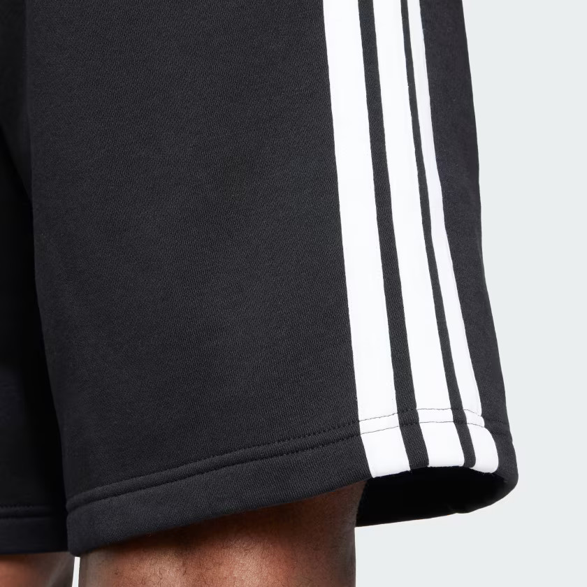 adidas men Essentials 3-Stripes Fleece Shorts