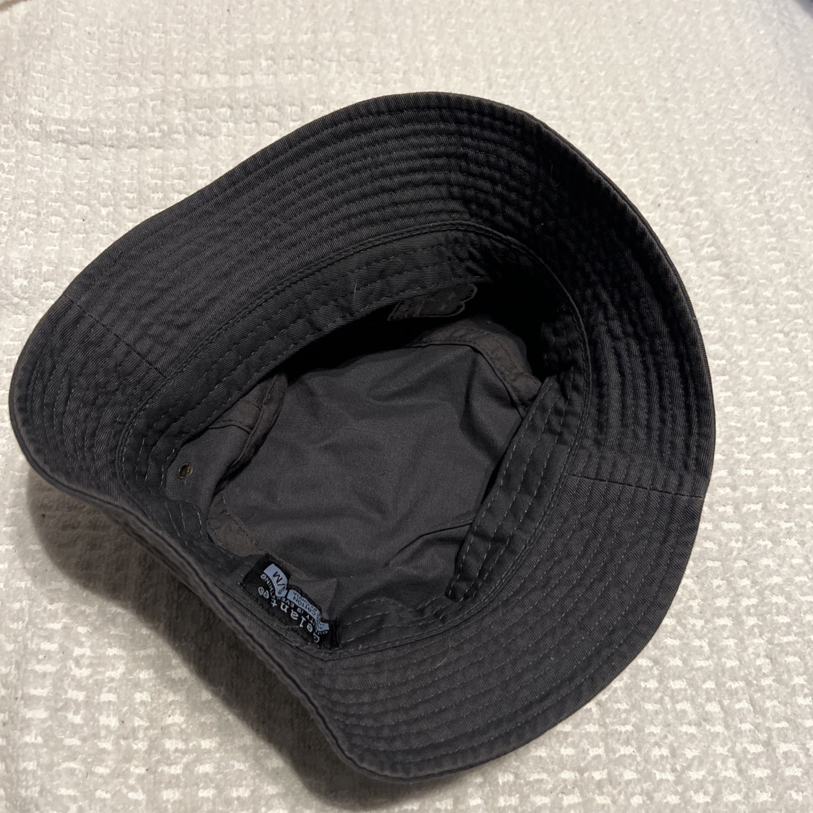 BUCHANAN BUCKS Bucket CAP Hat Gray Adult Stitch Tennis Gelante Sz S/M Cotton EUC
