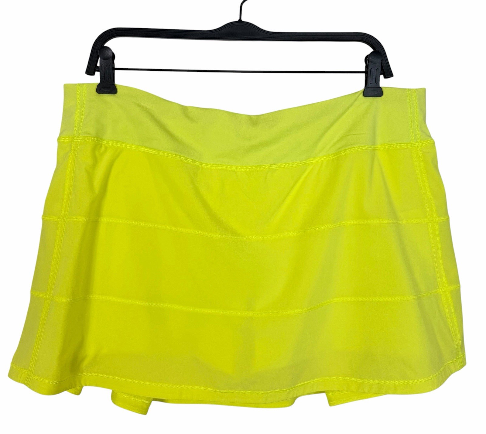Lululemon Pace Rival Mid-Rise Skirt Skort Electric Lemon Yellow Size 14