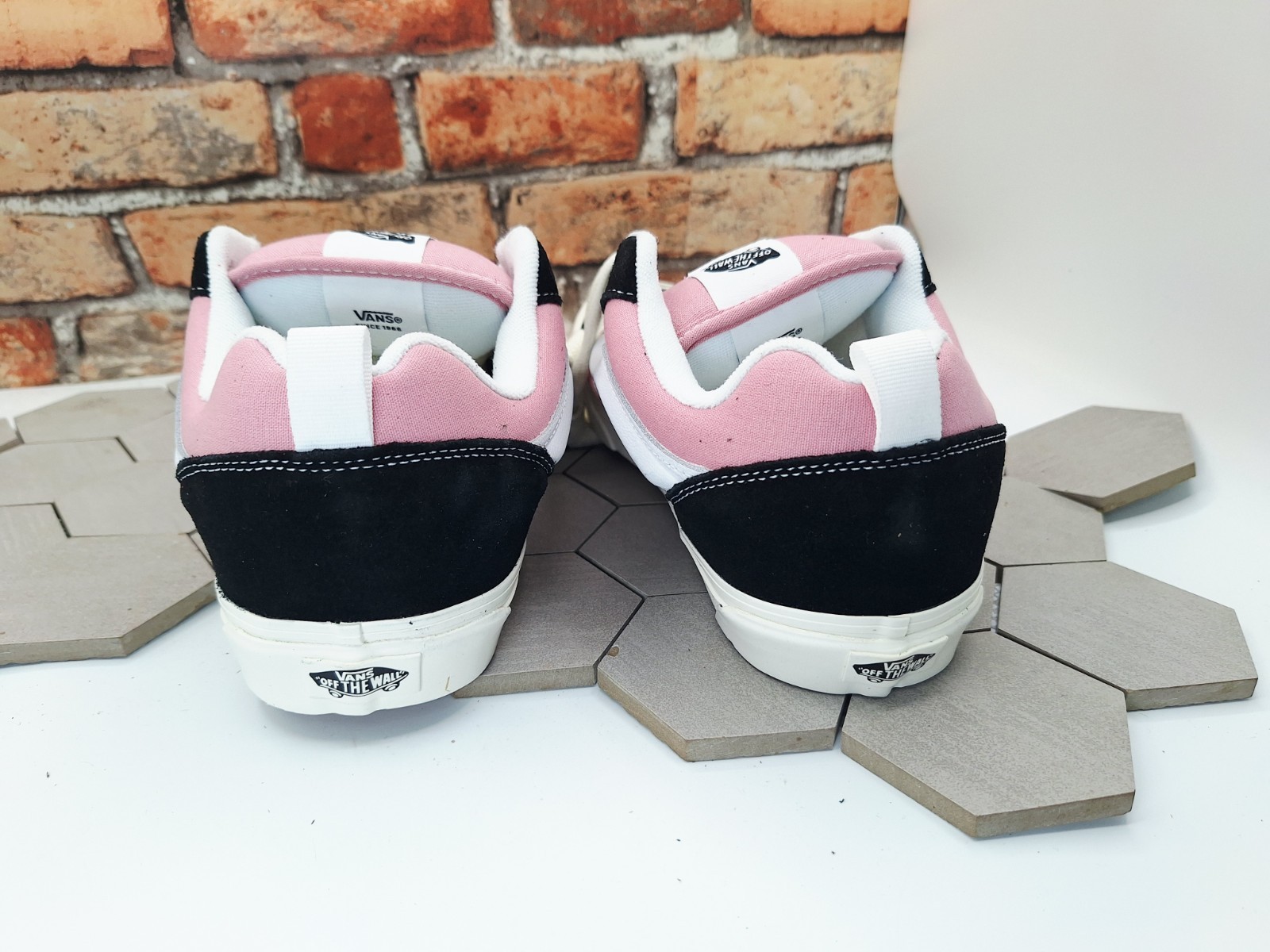 Vans Knu Skool Color Blocking Black Pink White Men Sz 10 Old Skool Chunky Skate