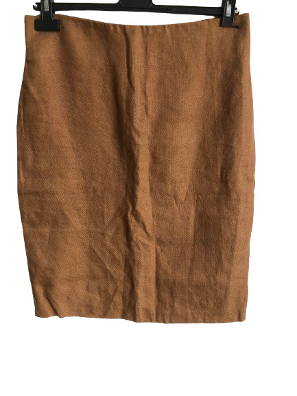 Stie Benetton linen skirt size 40 in mustard tone women’s skirt pencil skirt
