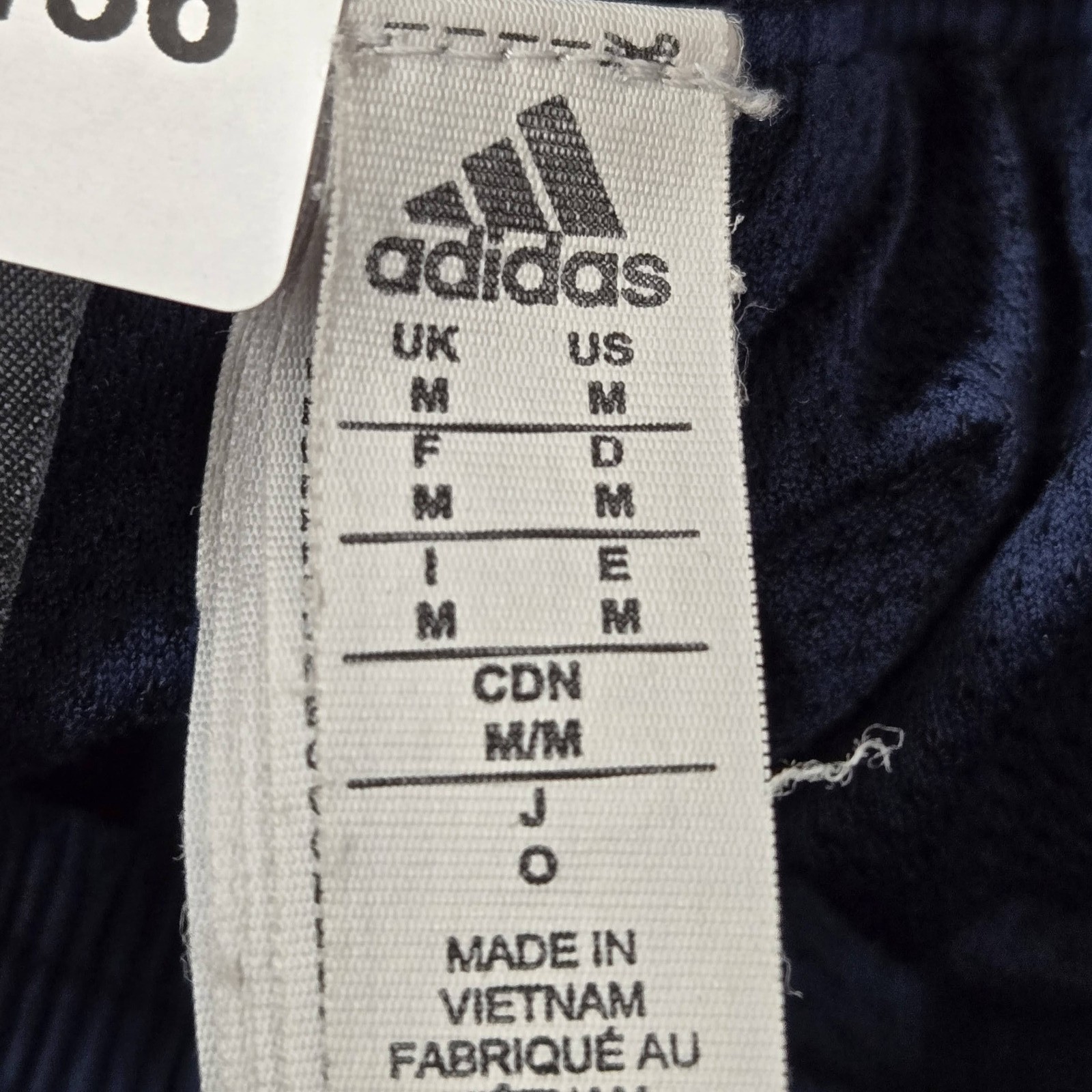 Adidas Men Activewear Pants M Blue Nylon Polyester Embroidered Track