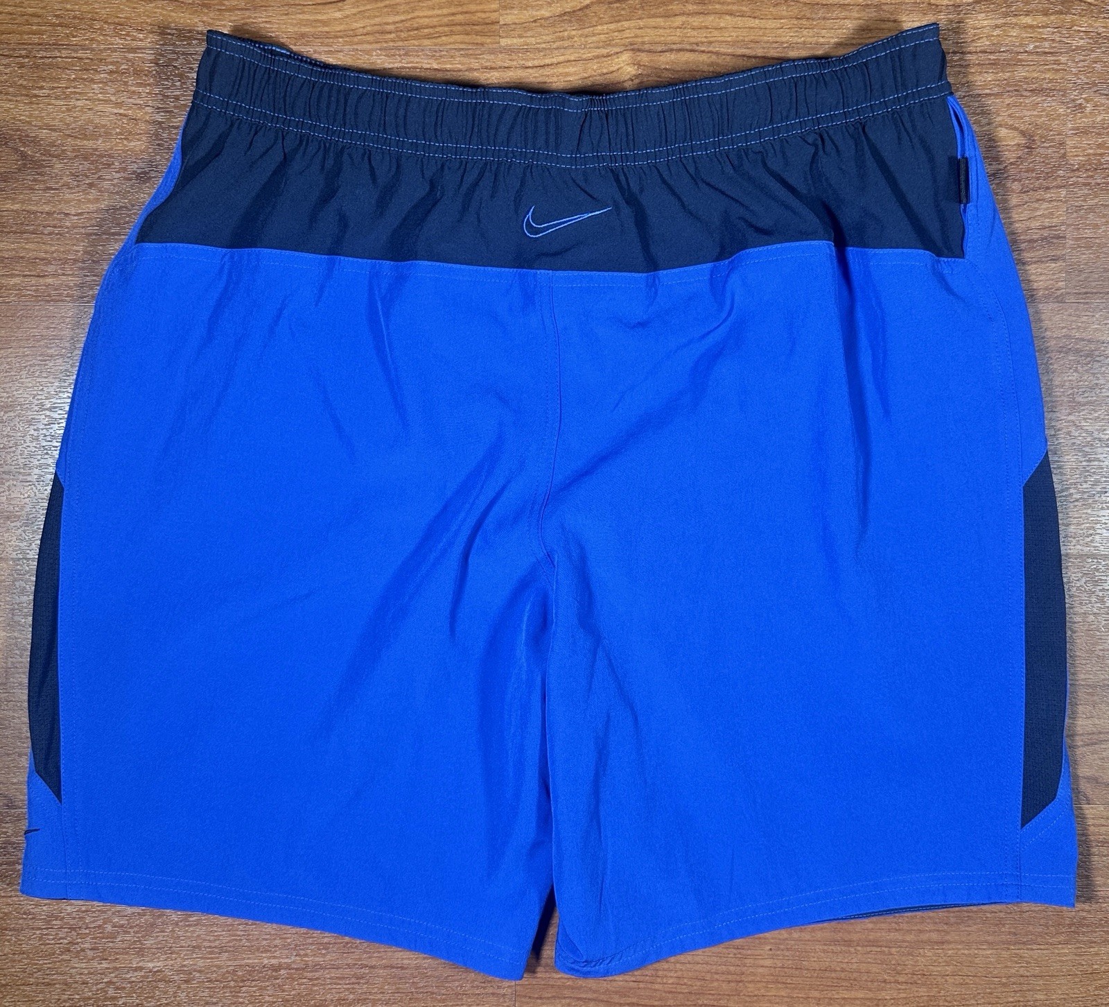 Nike Swim Men’s Core Solid Volley Shorts Blue Black Size XL Drawstring Trunks