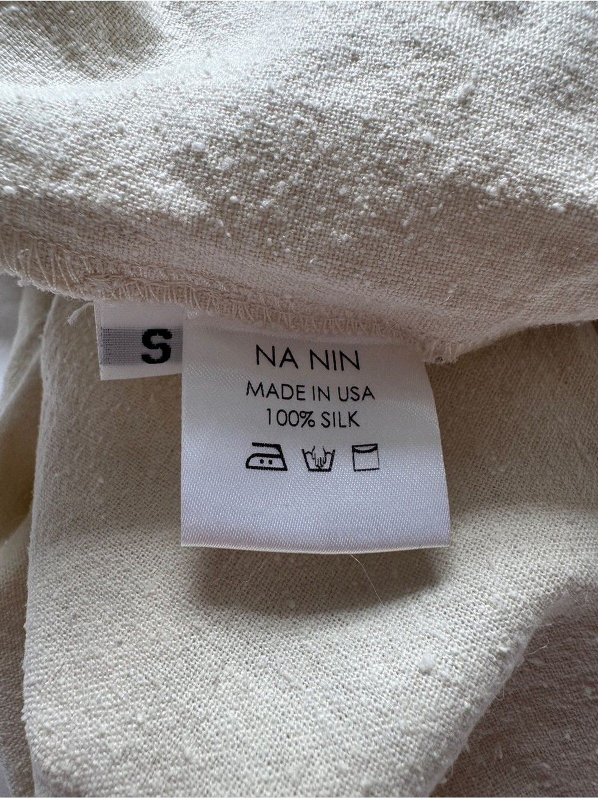 NA NIN Oliver Raw Silk Short Size Small