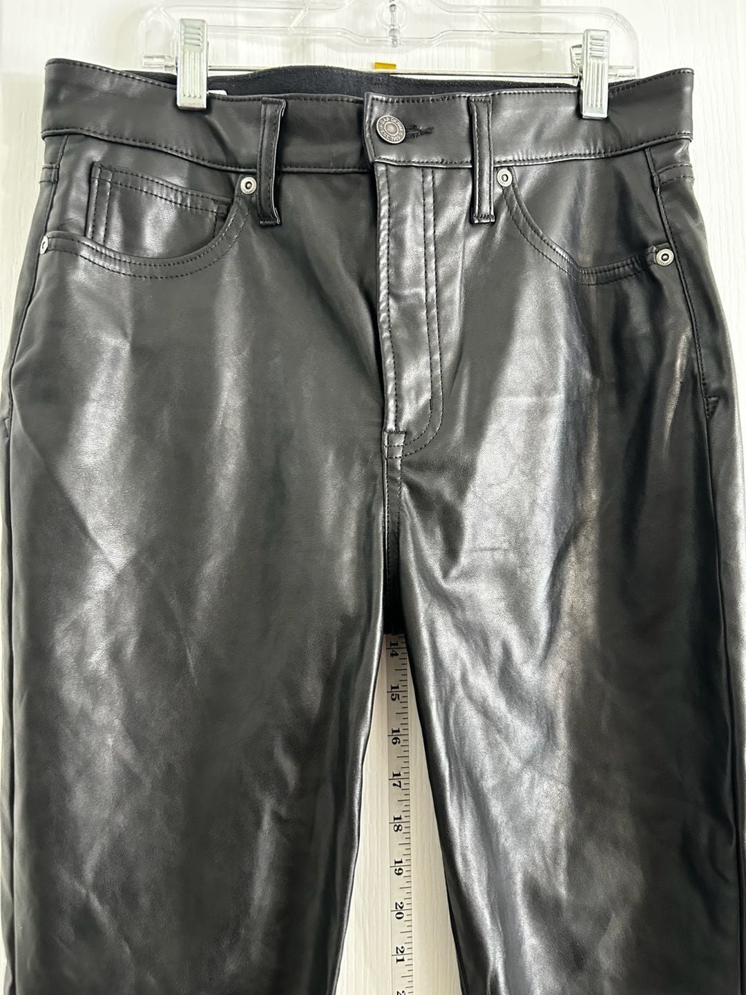 Gap Vintage Slim High Rise Faux Leather Pants Size 30x10R