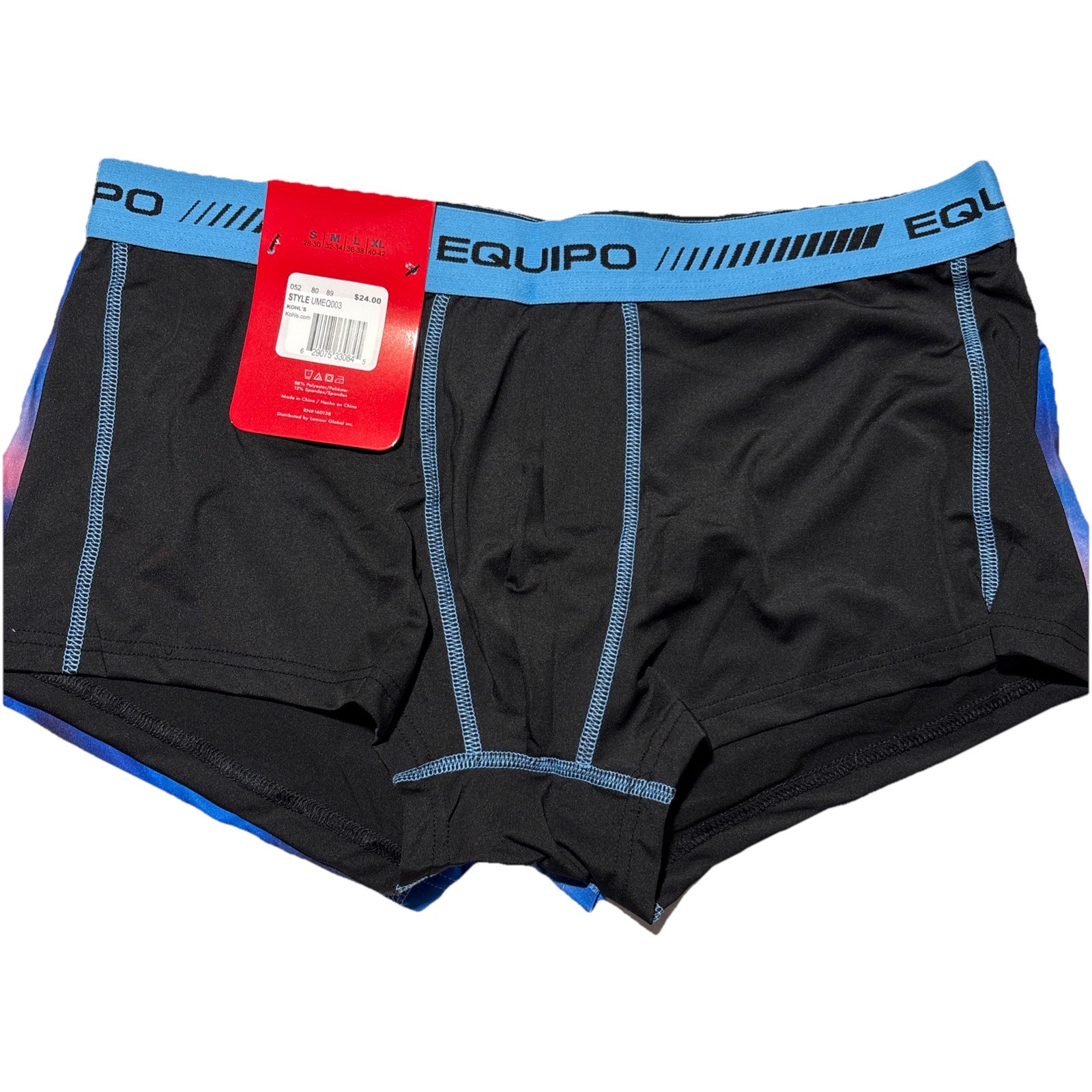 2 Pack Equipo Brazilian TRUNK Brief Underwear Microfiber Stretch Men’s Blue XL