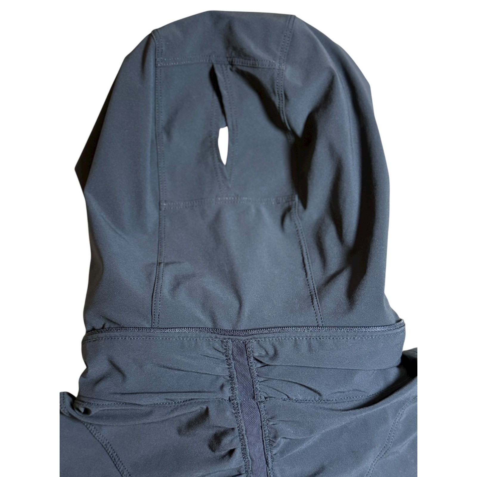 Lululemon Go The Distance Vest Black Running Hooded Cinched Back Sz 6