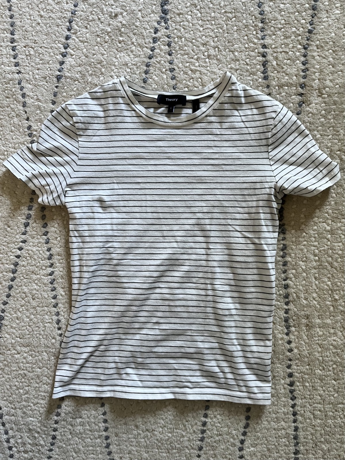 Theory Tiny Tee 2 Moto Stripe size small