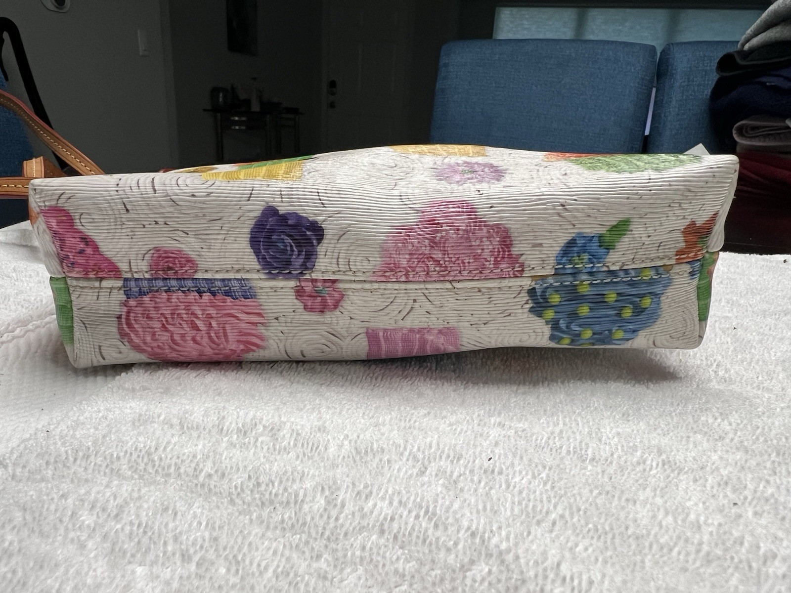Dooney & Bourke Cupcake Print Bag White Coated Canvas Leather Trim Retired