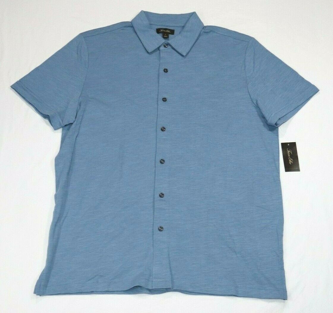 Tasso Elba Men’s Textured Shirt Winter Lake