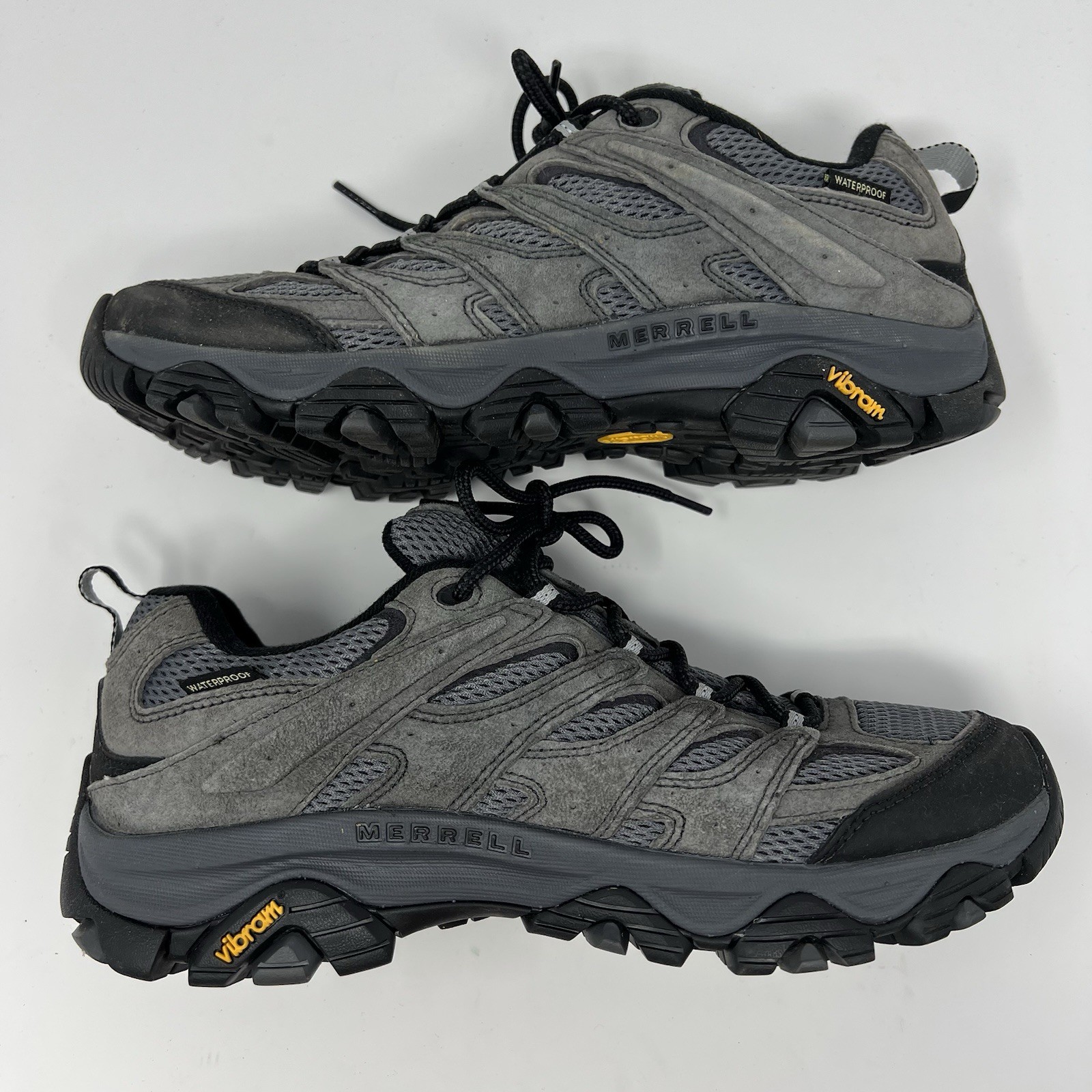 Merrell Moab 3 Waterproof Shoes Mens Size 11 Gray Granite Trail Hiking Vibram