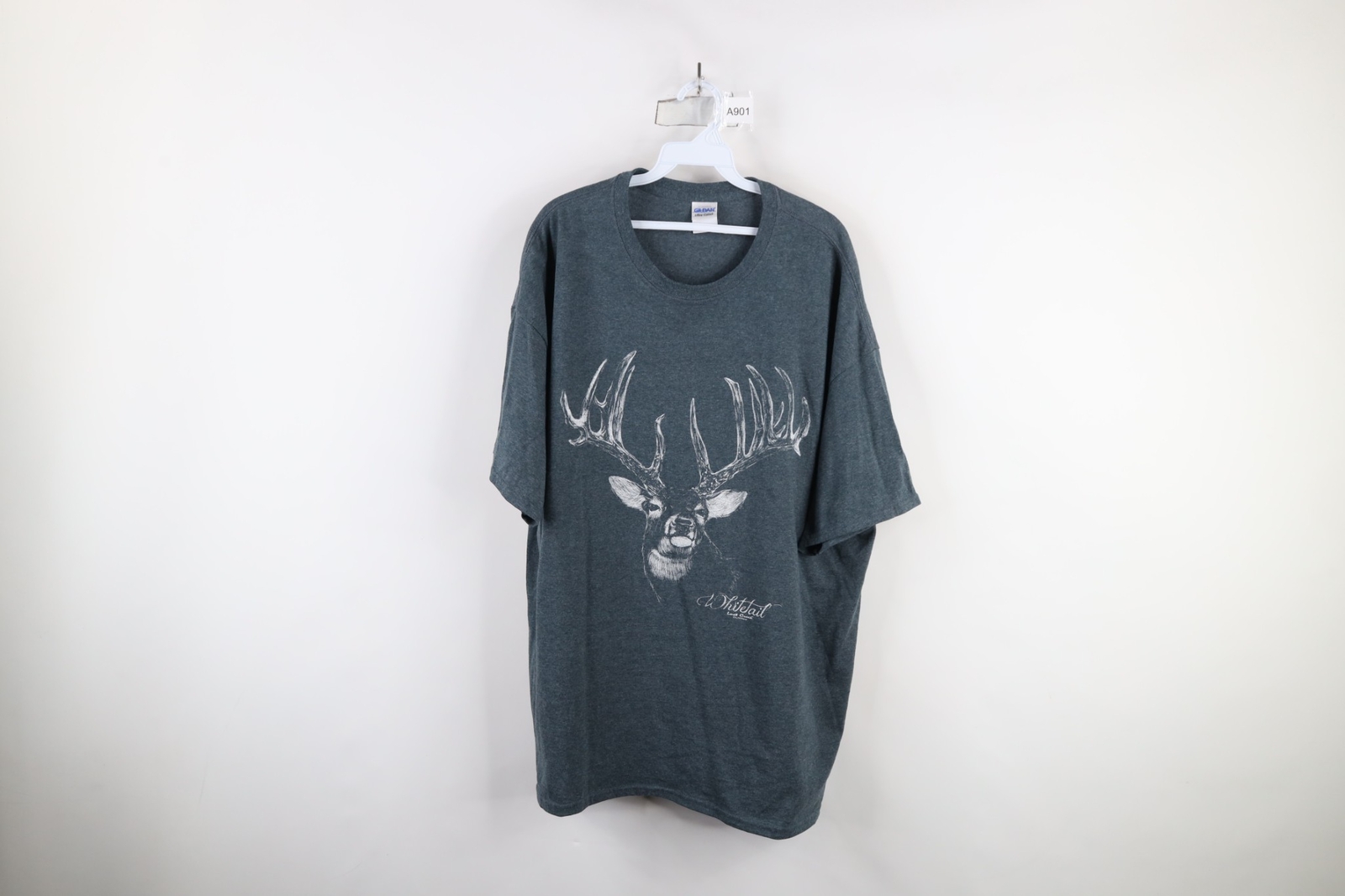 Vintage 90s Y2K Streetwear Mens 2XL Faded Whitetail Deer Buck Nature T-Shirt