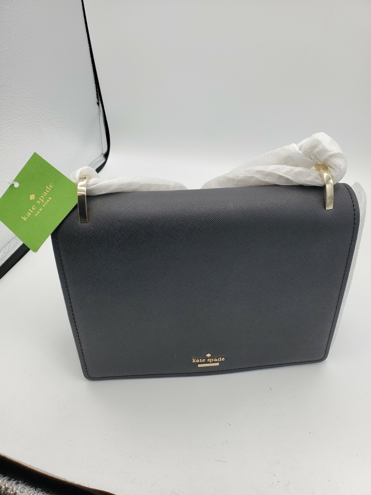 Kate Spade PXRU8296 Cameron St. Marci Black Leather XBody Women’s Handbag – New!