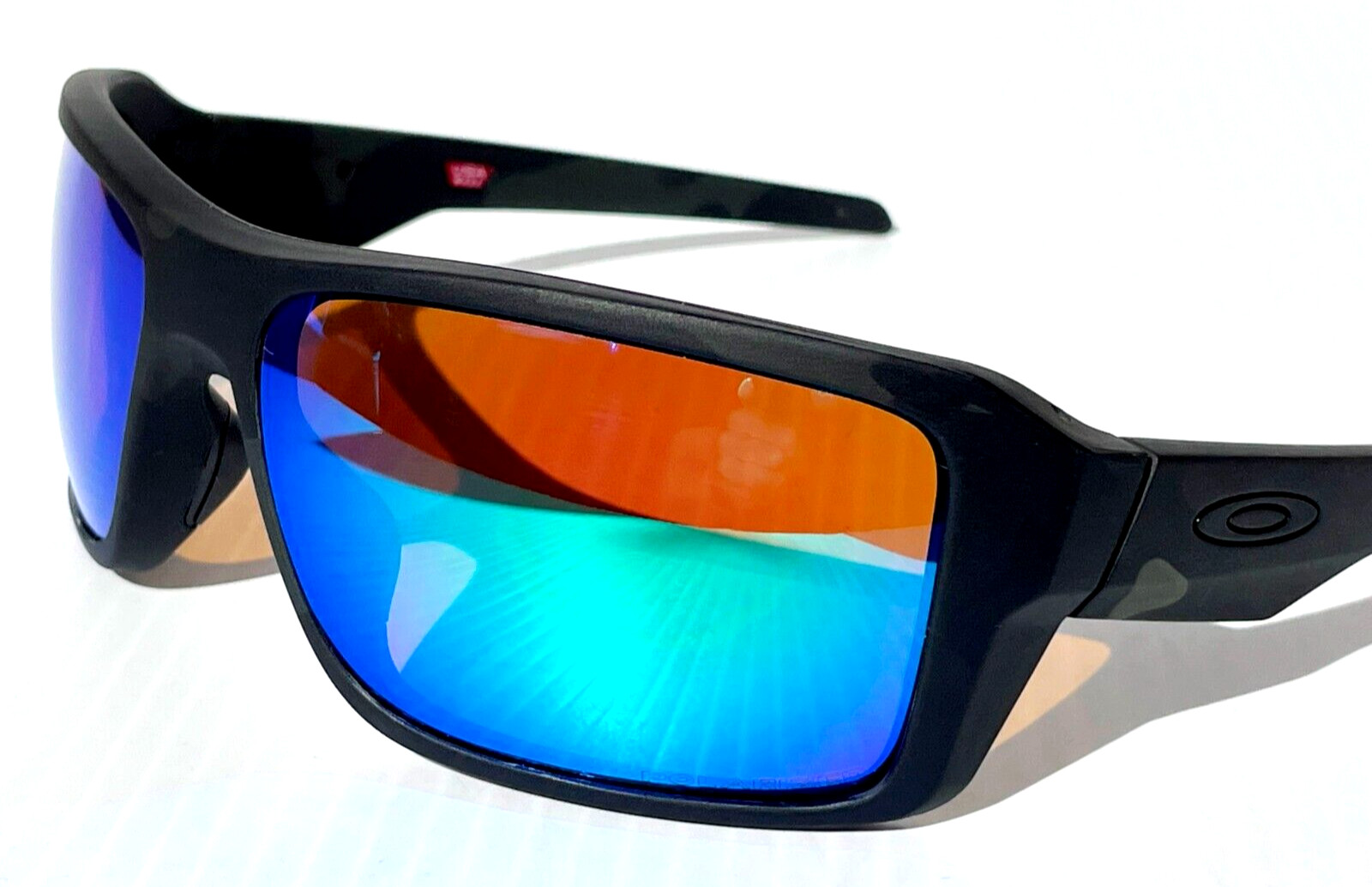 NEW Oakley DOUBLE EDGE Multicam Black POLARIZED Galaxy Jade Lens Sunglass 9380
