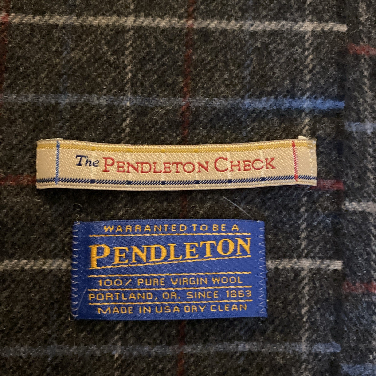 Vintage Pendleton Scarf Striped 100% Virgin Wool Made In USA 12.75” x 56.5” #A